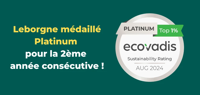 Médaille EcoVadis Platinum 2024 : une reconnaissance qui confirme notre engagement RSE